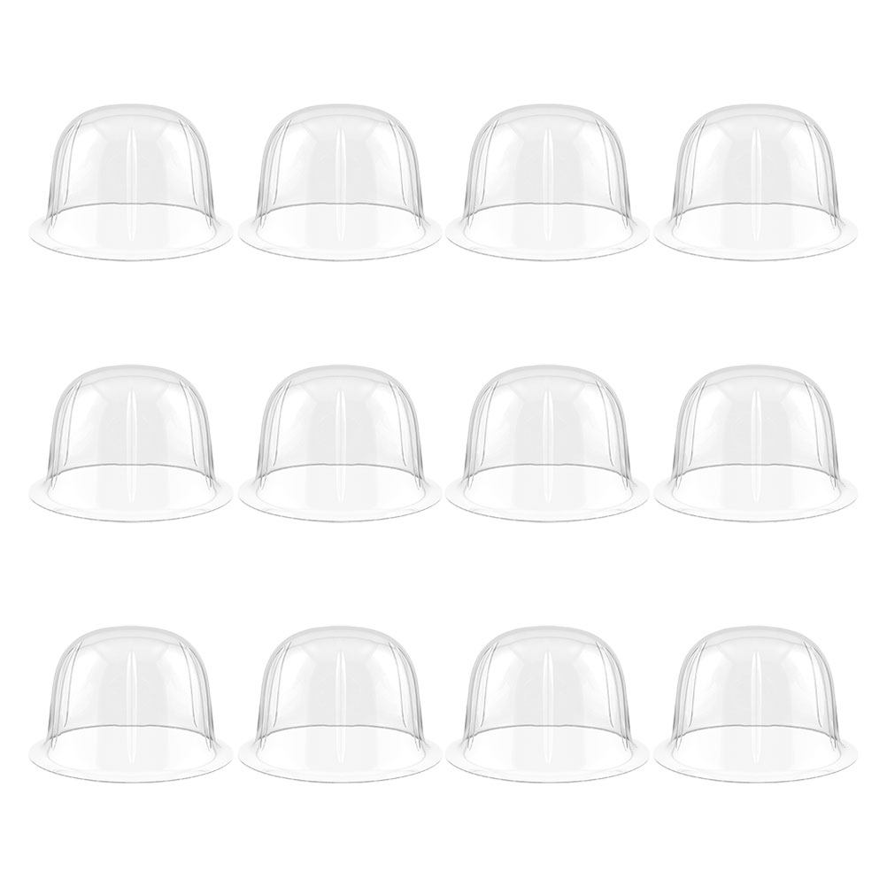 Plastic Dome Clear - 12 Soportes Transparentes de Plástico para